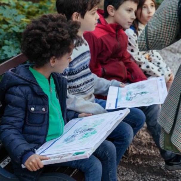 En plein air painting in the Rediscovered garden