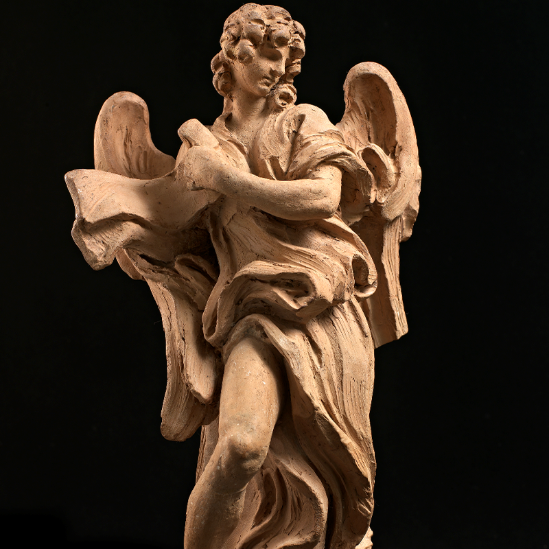 Gian Lorenzo Bernini, Angel with the Title, 1667-1668, Terracotta 

