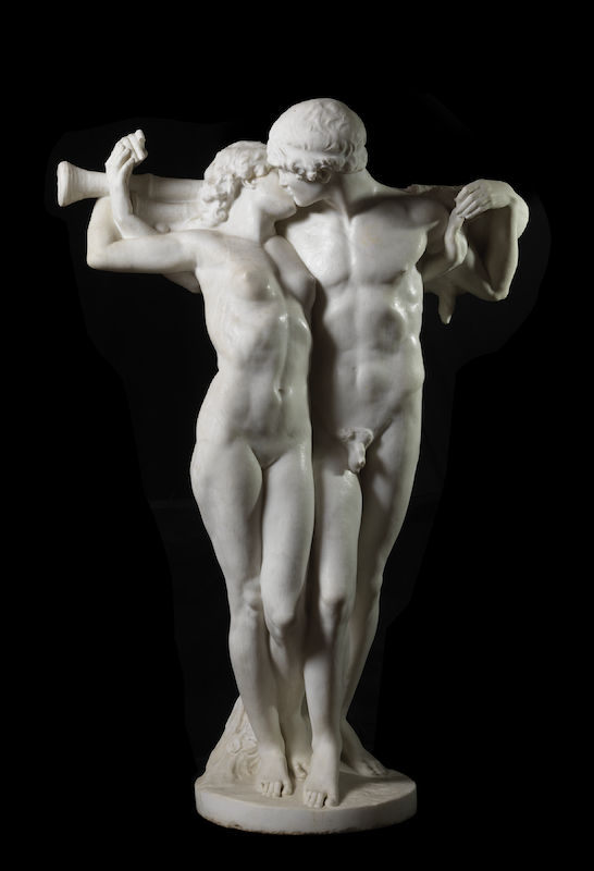 Angelo Zanelli
Idillio pastorale
1915, marmo di Carrara
Brescia, collezione privata 
