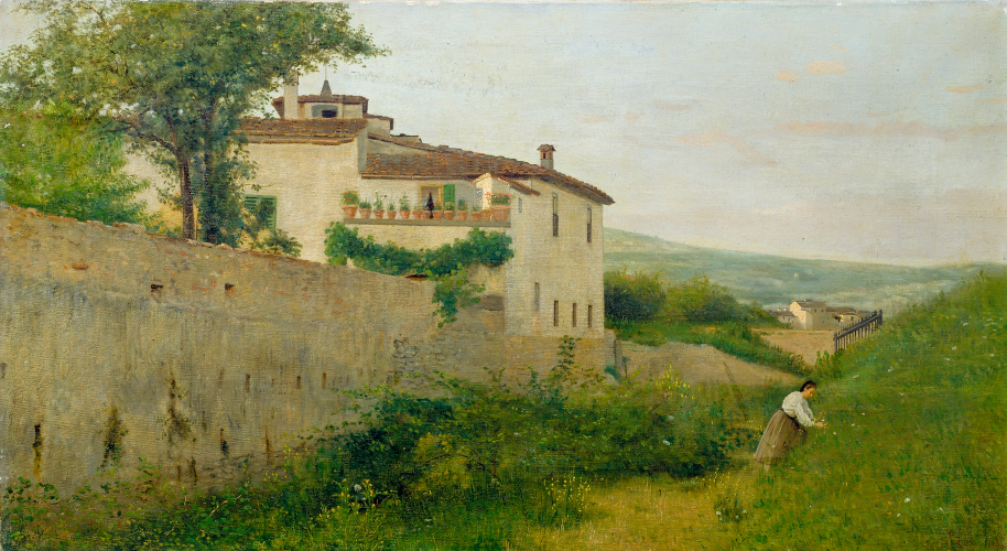Silvestro Lega
A View in Piagentina    
1863        
Oil on canvas    
Viareggio, Istituto Matteucci
Istituto Matteucci, Viareggio
