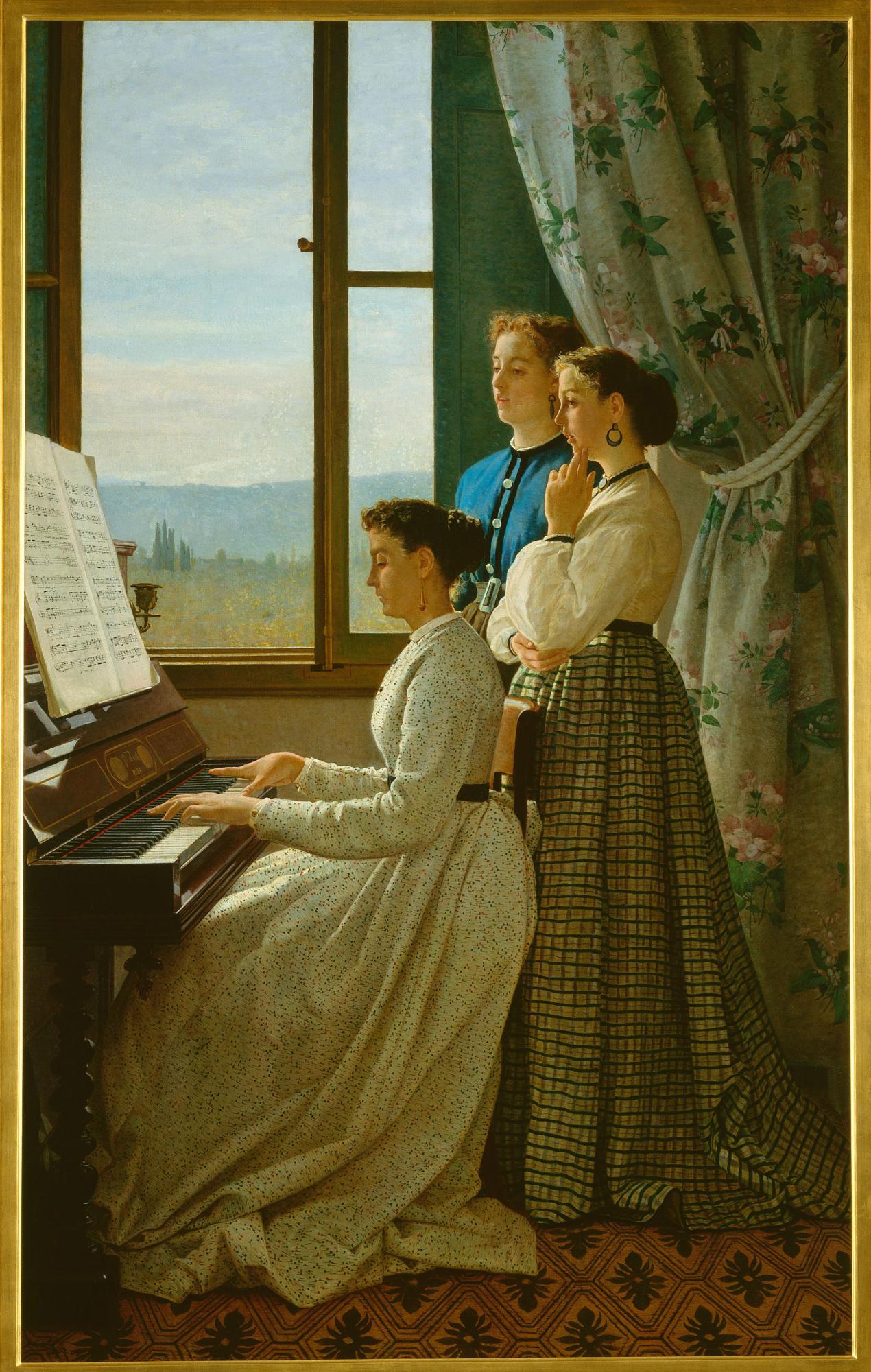 Silvestro Lega    
Il canto dello stornello    
1867    
olio su tela     
Firenze, Galleria d’arte moderna di Palazzo Pitti 
© 2024. Foto Scala, Firenze - su concessione Ministero della Cultura
