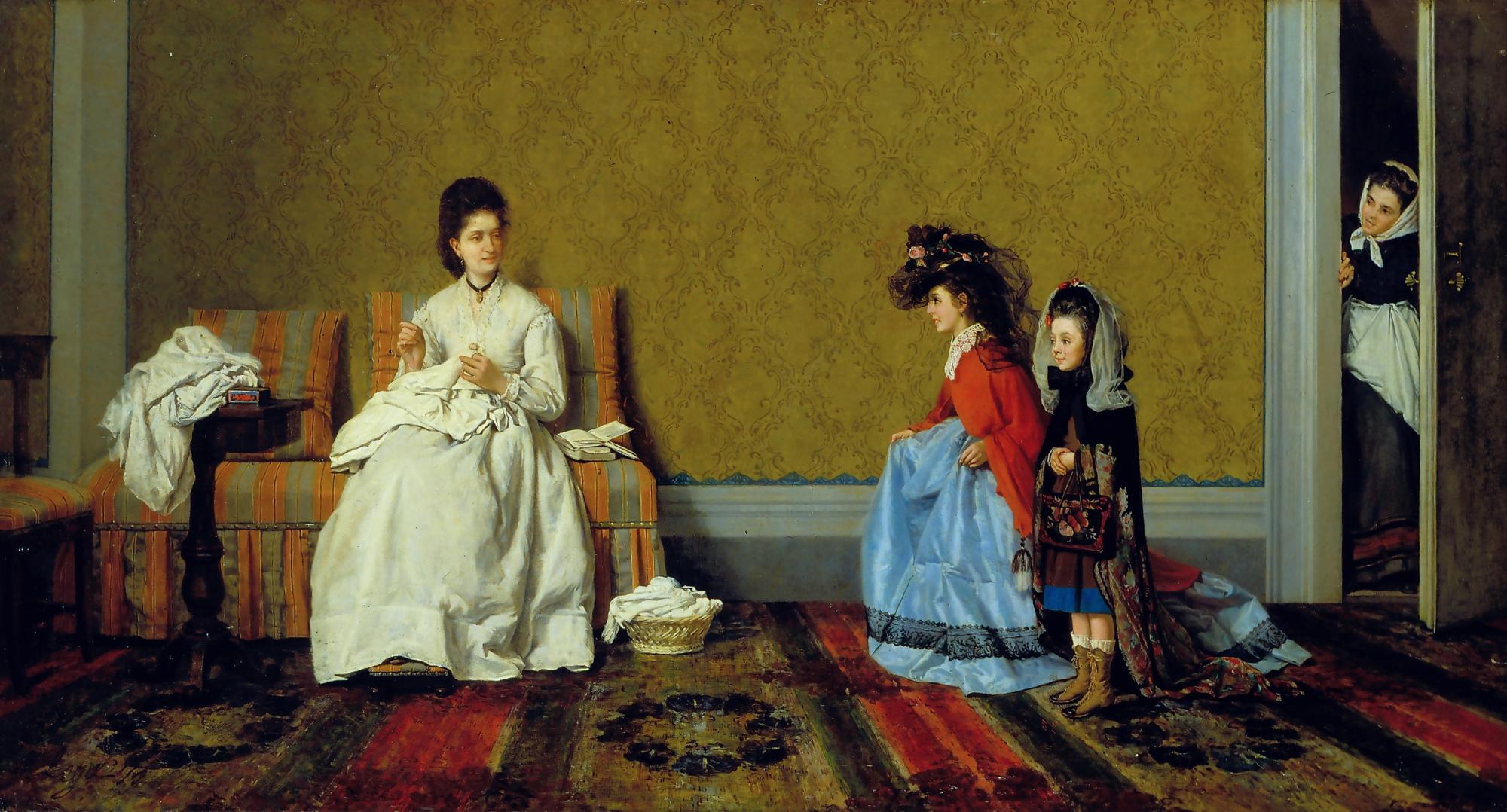 Silvestro Lega    
Playing Dress-Up    
1872        
Oil on canvas     
Viareggio, Istituto Matteucci
Istituto Matteucci, Viareggio
