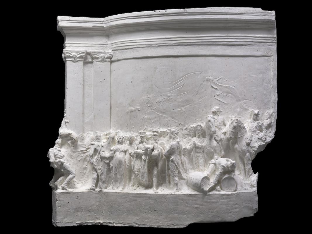Ettore Ximenes
Bozzetto per la decorazione dell’Altare della Patria “Categoria C, n. 9”, 
1908, gesso
Roma, VIVE − Vittoriano e Palazzo Venezia
