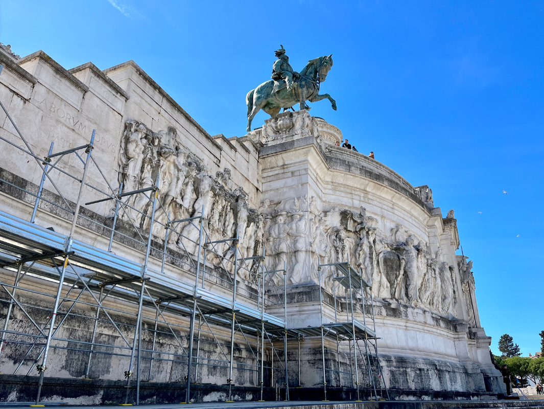 Il cantiere del restauro: i ponteggi
