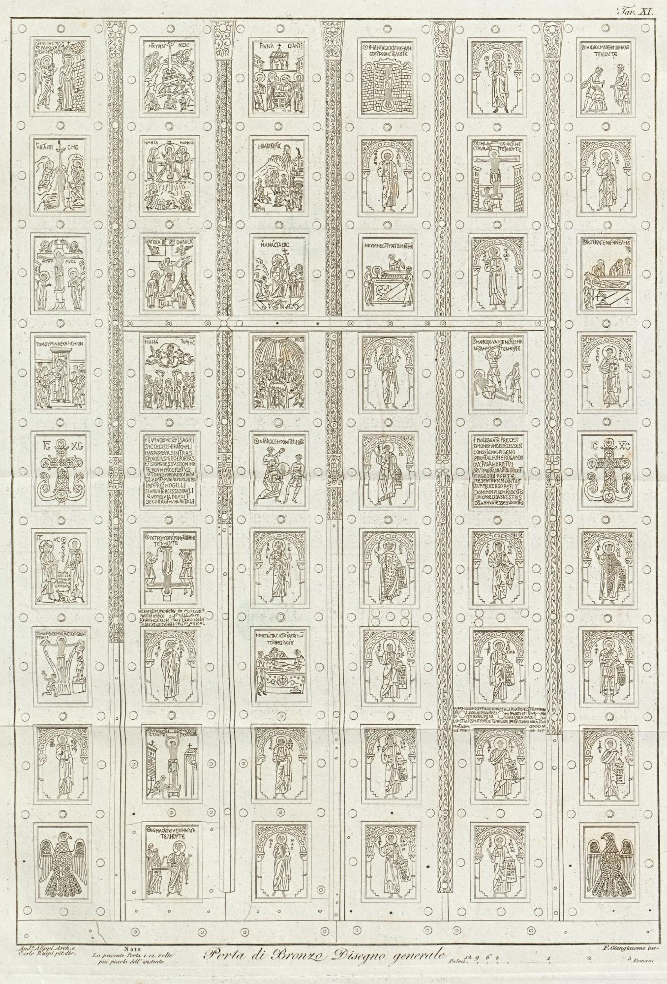 The Byzantine Door of the Basilica of St. Paul Outside the Wall, from N.M. Nicolai, Della Basilica di San Paolo, Roma 1815, tav. XI.