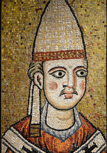 Ritratto di Innocenzo III, inizio XIII secolo, mosaico, credito fotografico: © Roma-Sovrintendenza Capitolina, Museo di Roma, Archivio Iconografico, ph. Alfredo Valeriani

 
