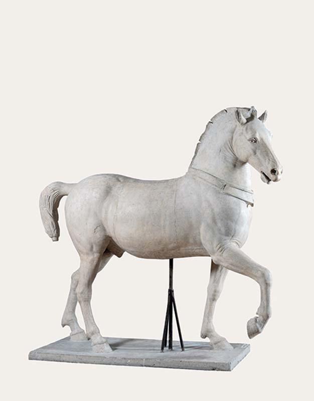 Calco in gesso di uno dei Cavalli della Basilica di San Marco, oggi conservato presso le Gallerie dell'Accademia di Venezia
