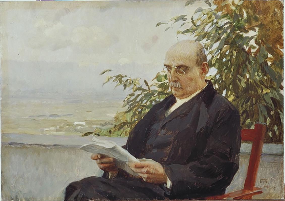 Portrait of Corrado Ricci painted by Tito Ettore, 1913
