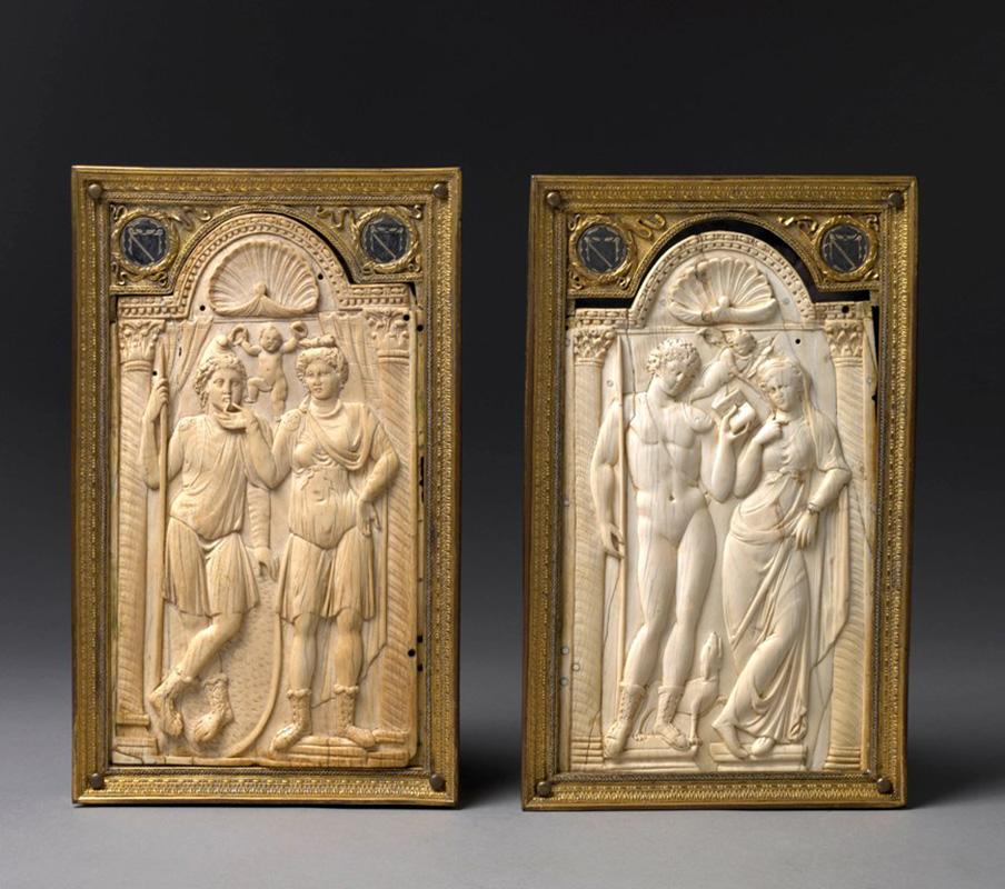 The Queriniano Diptych, purchased by Cardinal Angelo Maria Querini in the 18th century, bears the inscription ‘Pietro Barbo’ on the back of the gilded copper frame. It is now kept at the Museum of Santa Giulia in Brescia, Italy
