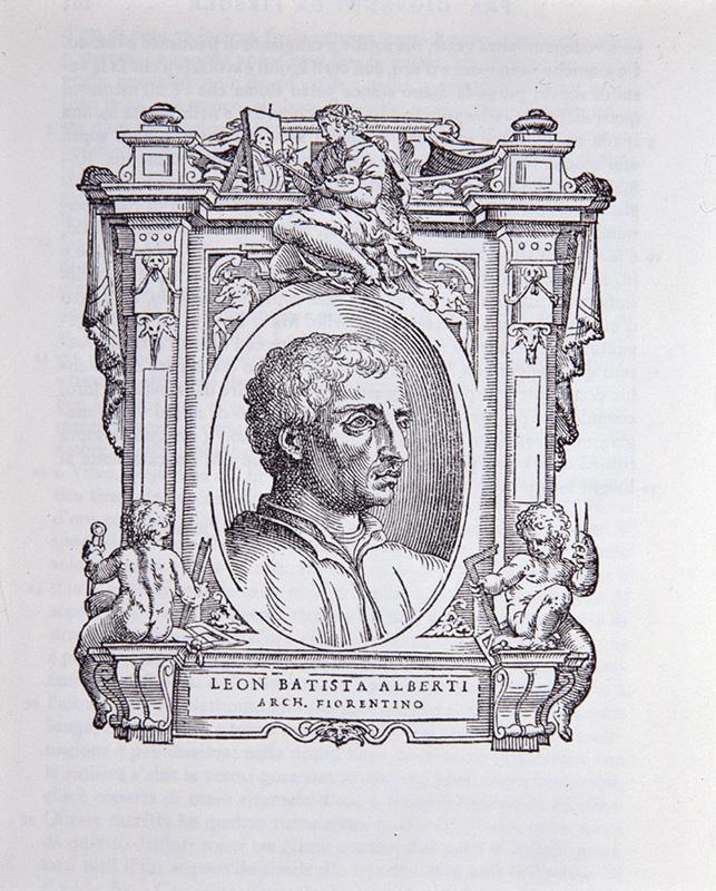 Ritratto di Leon Battista Alberti, da Le Vite di Giorgio Vasari
