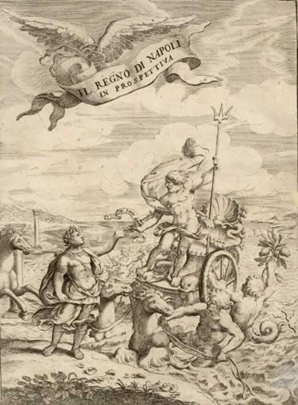 Frontispiece of The Kingdom of Naples in Perspective by abbot Giovanni Battista Pacichelli
