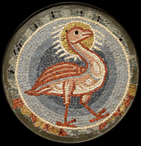 La Fenice, inizio XIII secolo, mosaico, Museo di Roma credito fotografico: © Roma-Sovrintendenza Capitolina ai Beni Culturali
