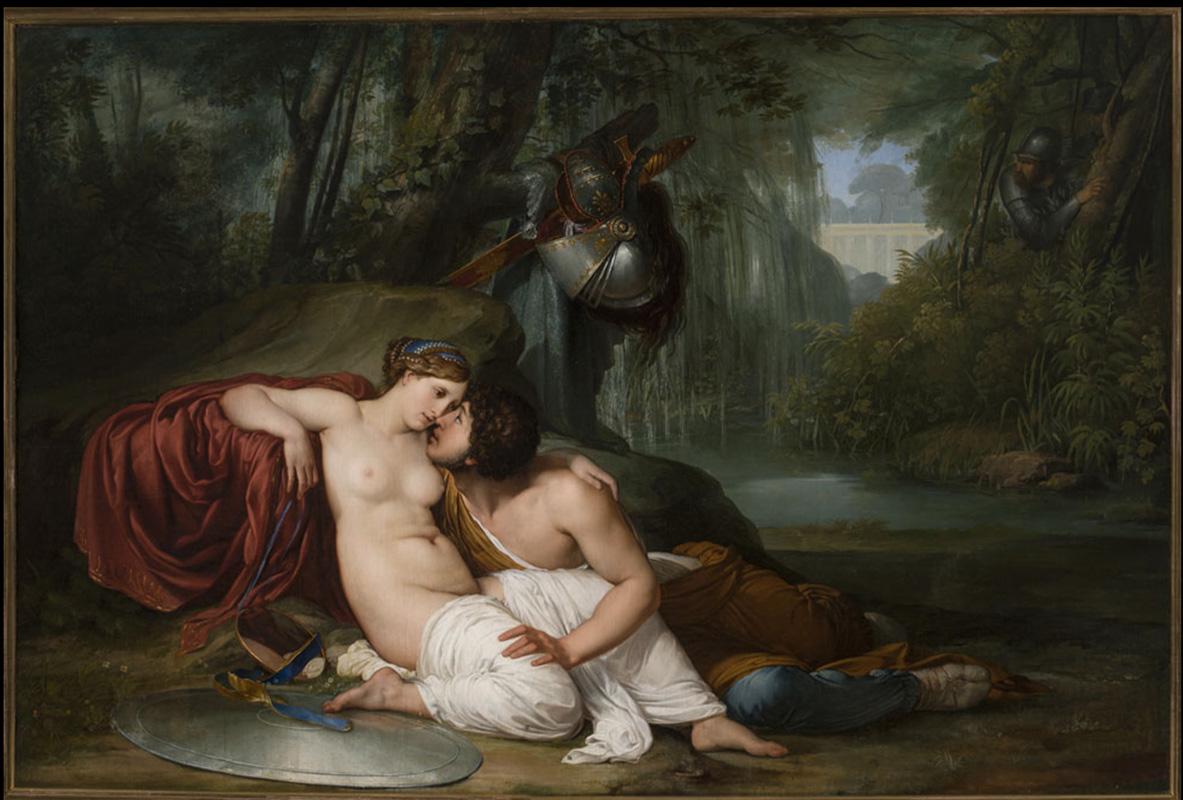Rinaldo e Armida nel dipinto di Francesco Hayez del 1812-1813, conservato presso le Gallerie dell'Accademia di Venezia
