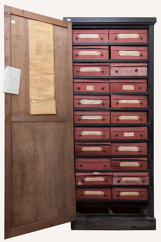 Armoire containing the Hermanin Archive, now part of the collection of the Archive of the Museum of Palazzo Venezia
