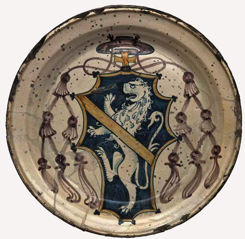 Basin with the crest of Cardinal Marco Barbo, kept at the Museum of Palazzo Venezia