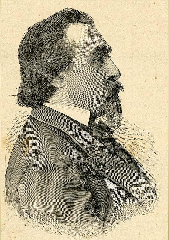 Portrait of senator Gaspare Finali, from Illustrazione Italiana n. 13, 1889
