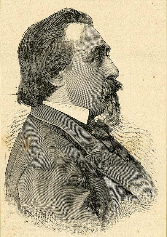 Portrait of senator Gaspare Finali, from Illustrazione Italiana n. 13, 1889
