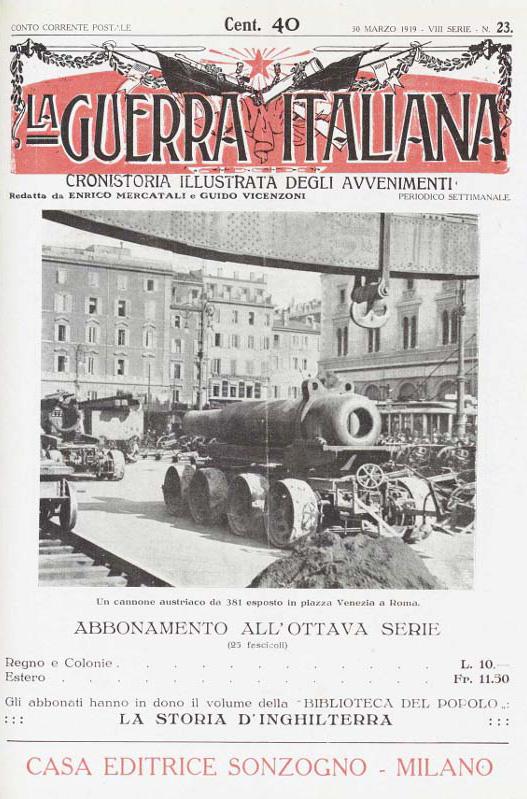 La Guerra Italiana. Cronistoria illustrata degli avvenimenti, n. 23 del 30 marzo 1919    
