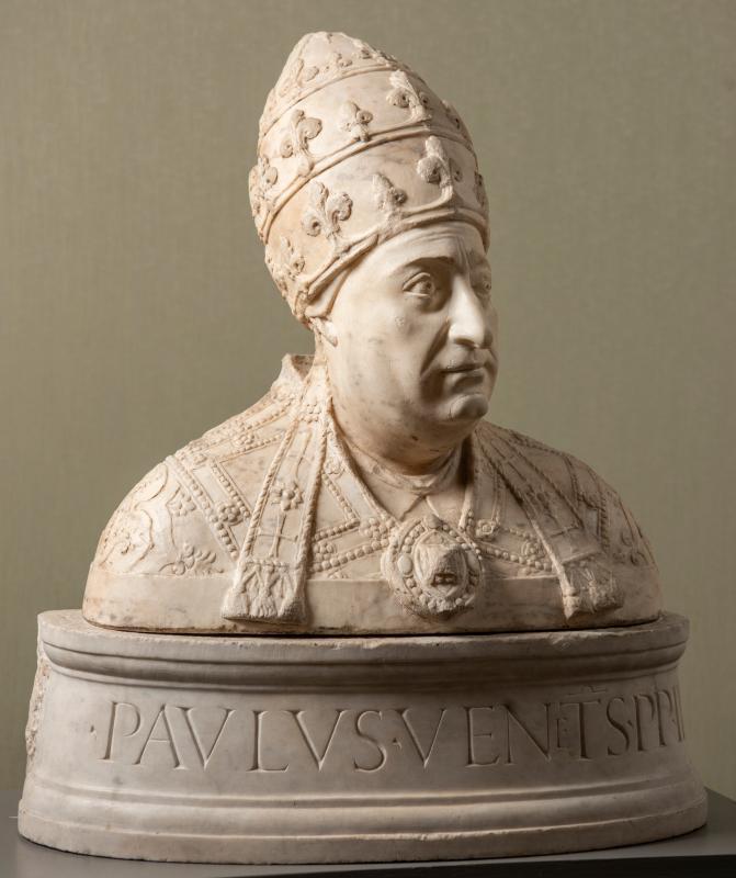 The bust of Pope Paul II Barbo by Mino da Fiesole