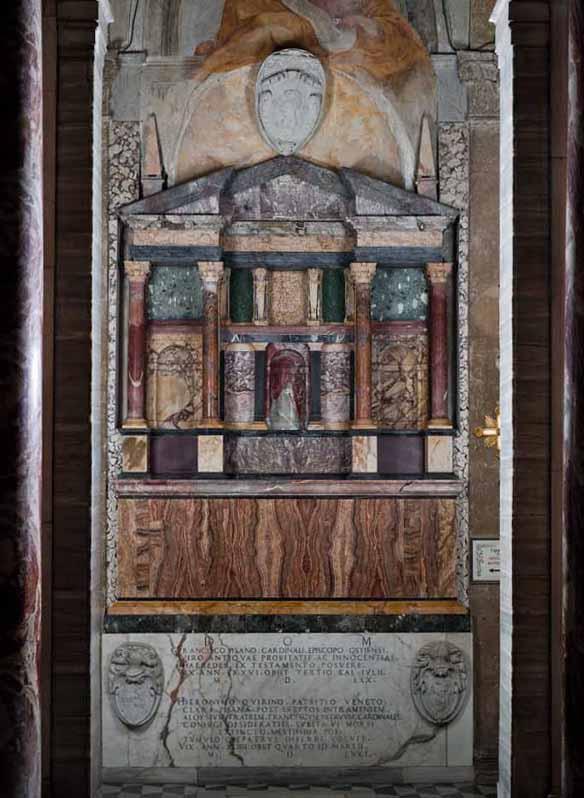 Funerary monument of Cardinal Francesco Pisani in the right nave of the Basilica of San Marco, Rome