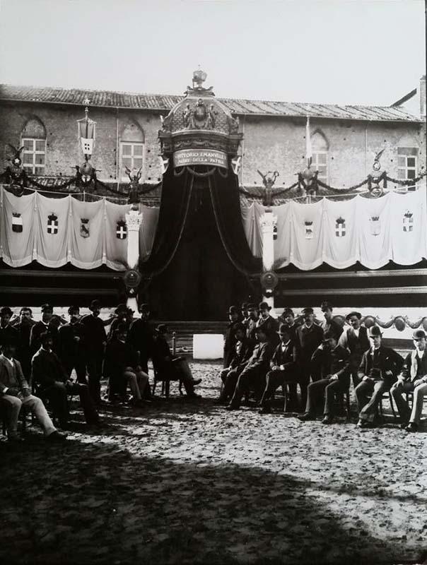 La posa della prima pietra del Vittoriano il 22 marzo 1885
