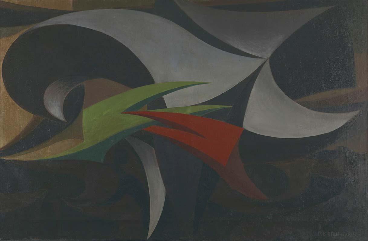 Insidie di guerra, uno dei dipinti simbolo del Futurismo di Giacomo Balla del 1915, conservato presso la Galleria Nazionale d'Arte Moderna e Contemporanea di Roma
