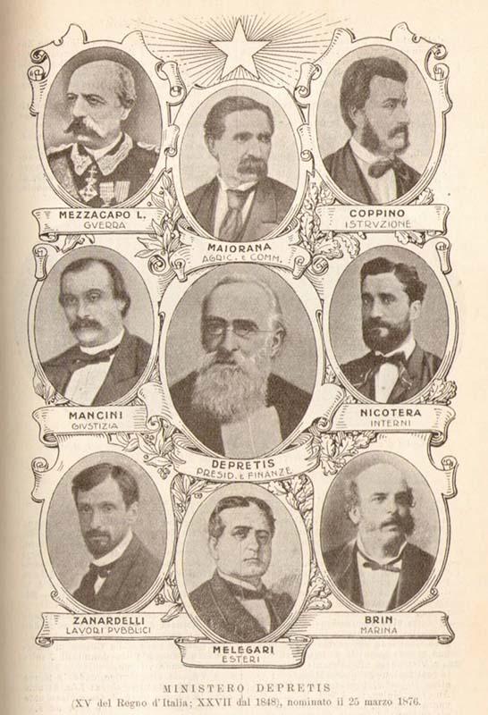 Ministers of the Depretis I Cabinet, 1876
