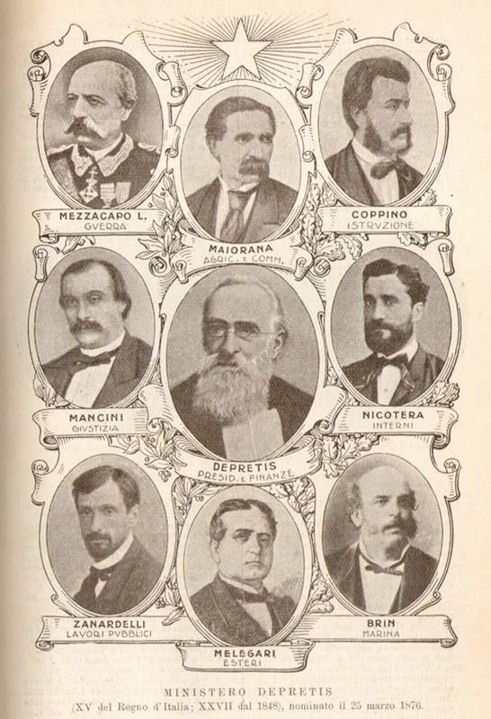 Ministers of the Depretis I Cabinet, 1876

