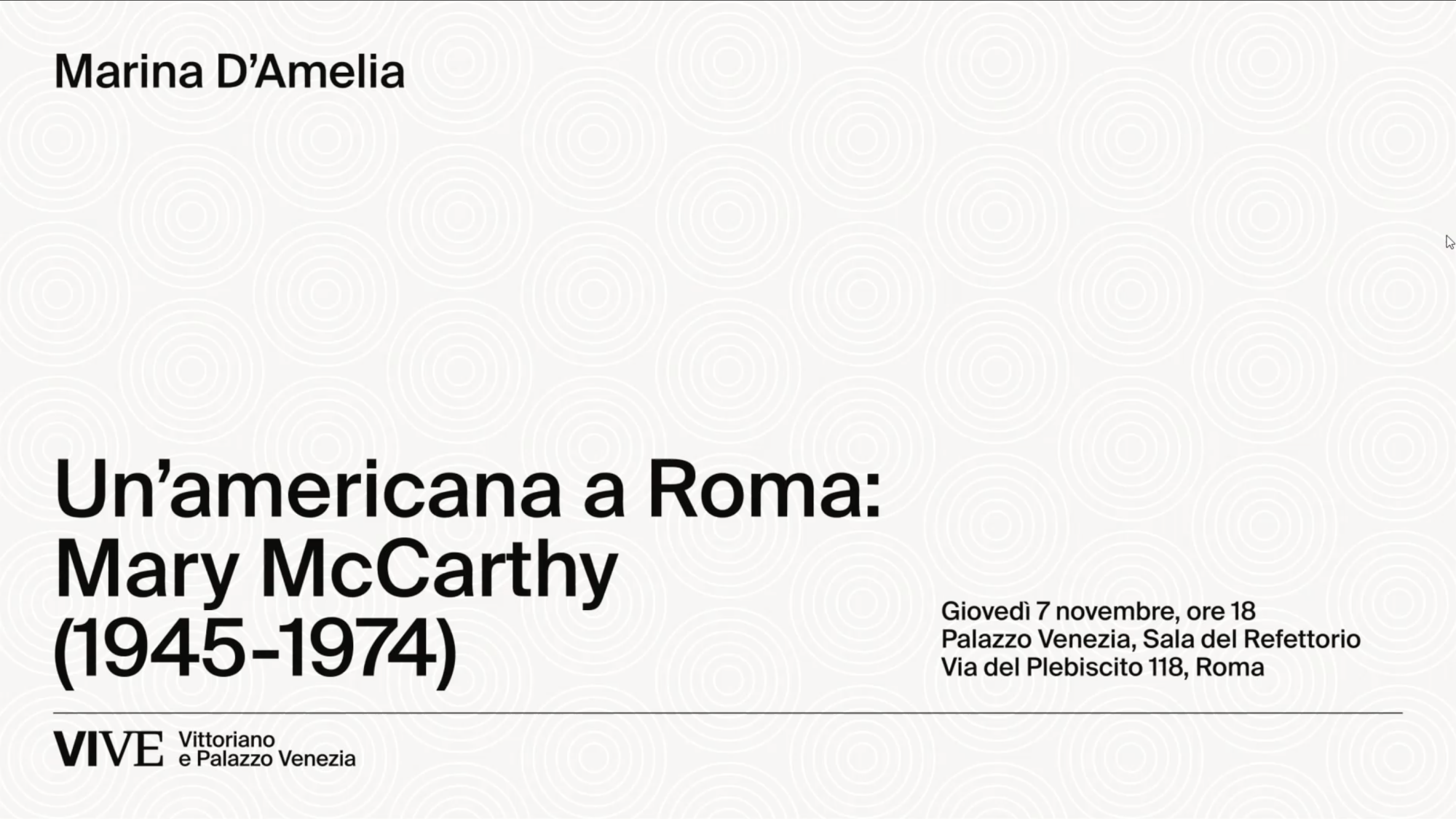 Un’americana a Roma: Mary McCarthy (1945-1974)