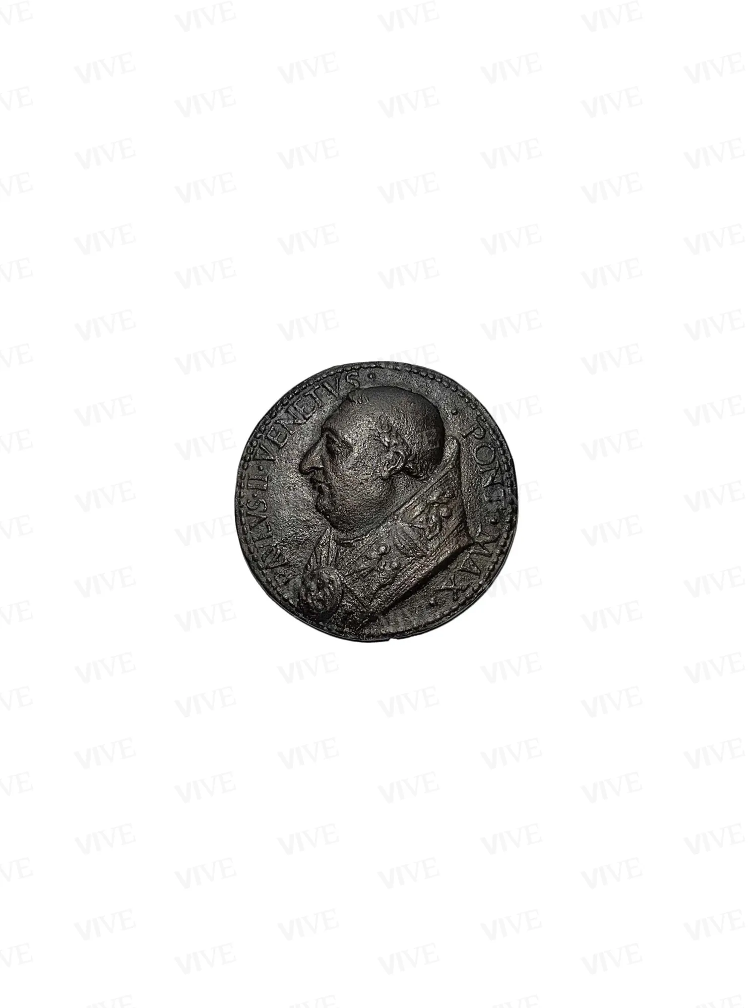 Medaglia con papa Paolo II Barbo/il pontefice riceve i fedeli - Cristoforo di Geremia
