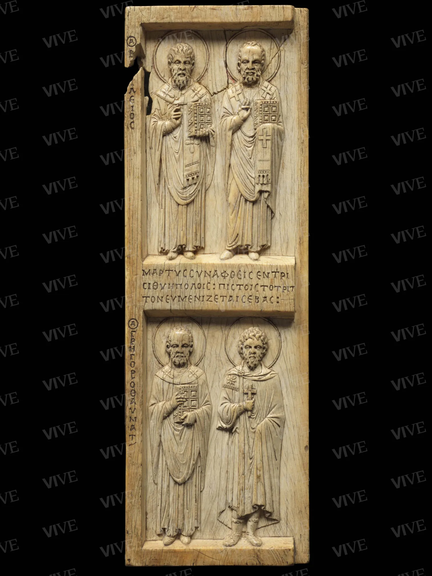 Ivory triptych with Deesis (Christ in Majesty) and saints - Byzantine production