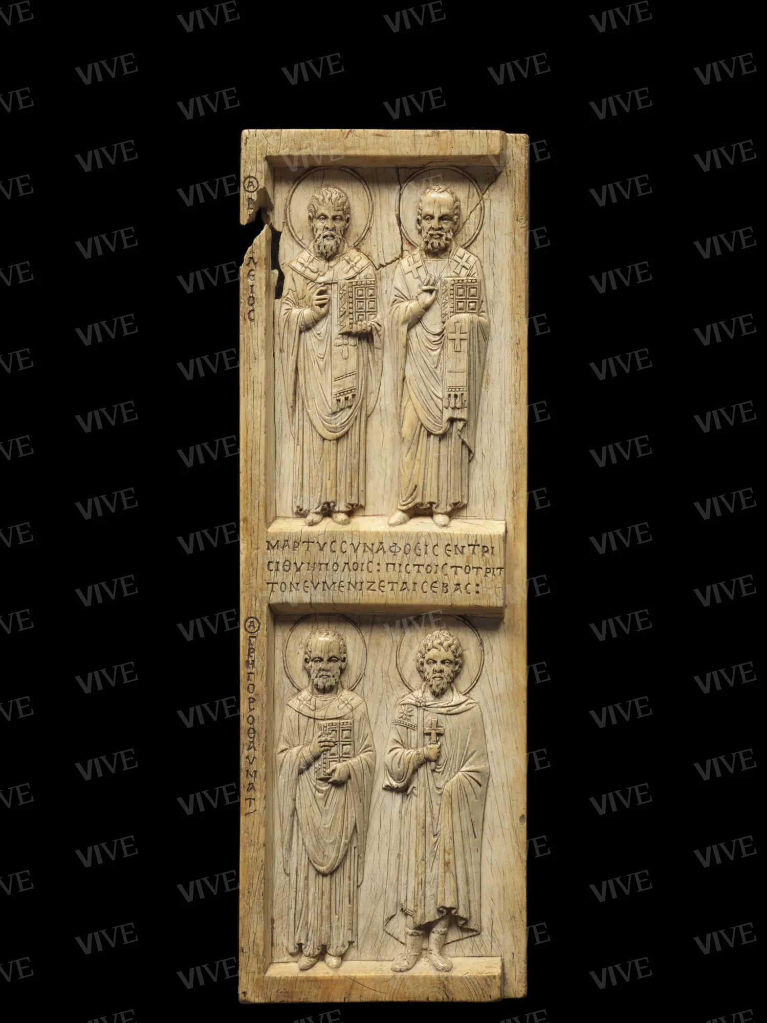 Ivory triptych with Deesis (Christ in Majesty) and saints - Byzantine production