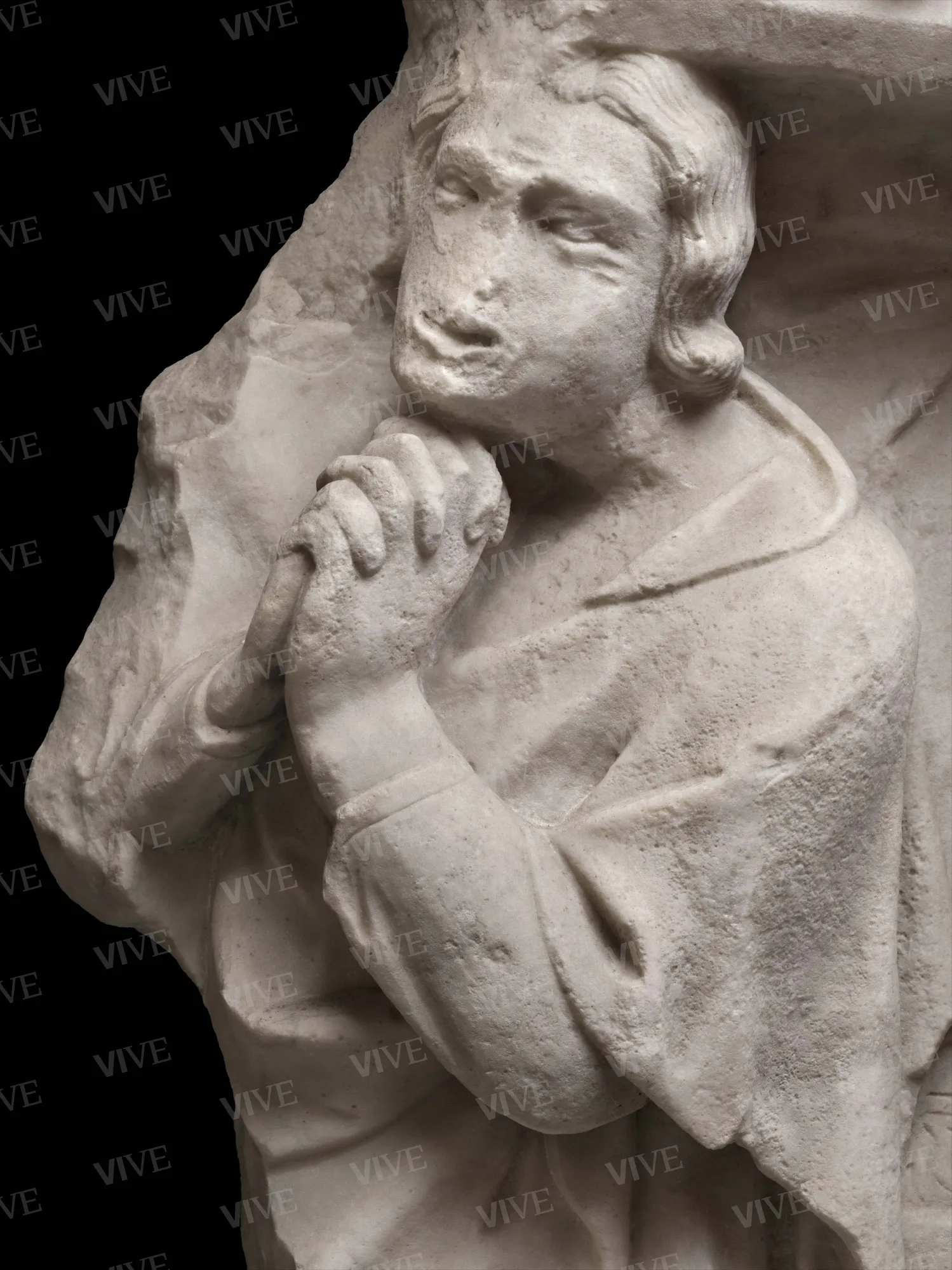Rilievo frammentario con figura di dolente - Tino di Camaino