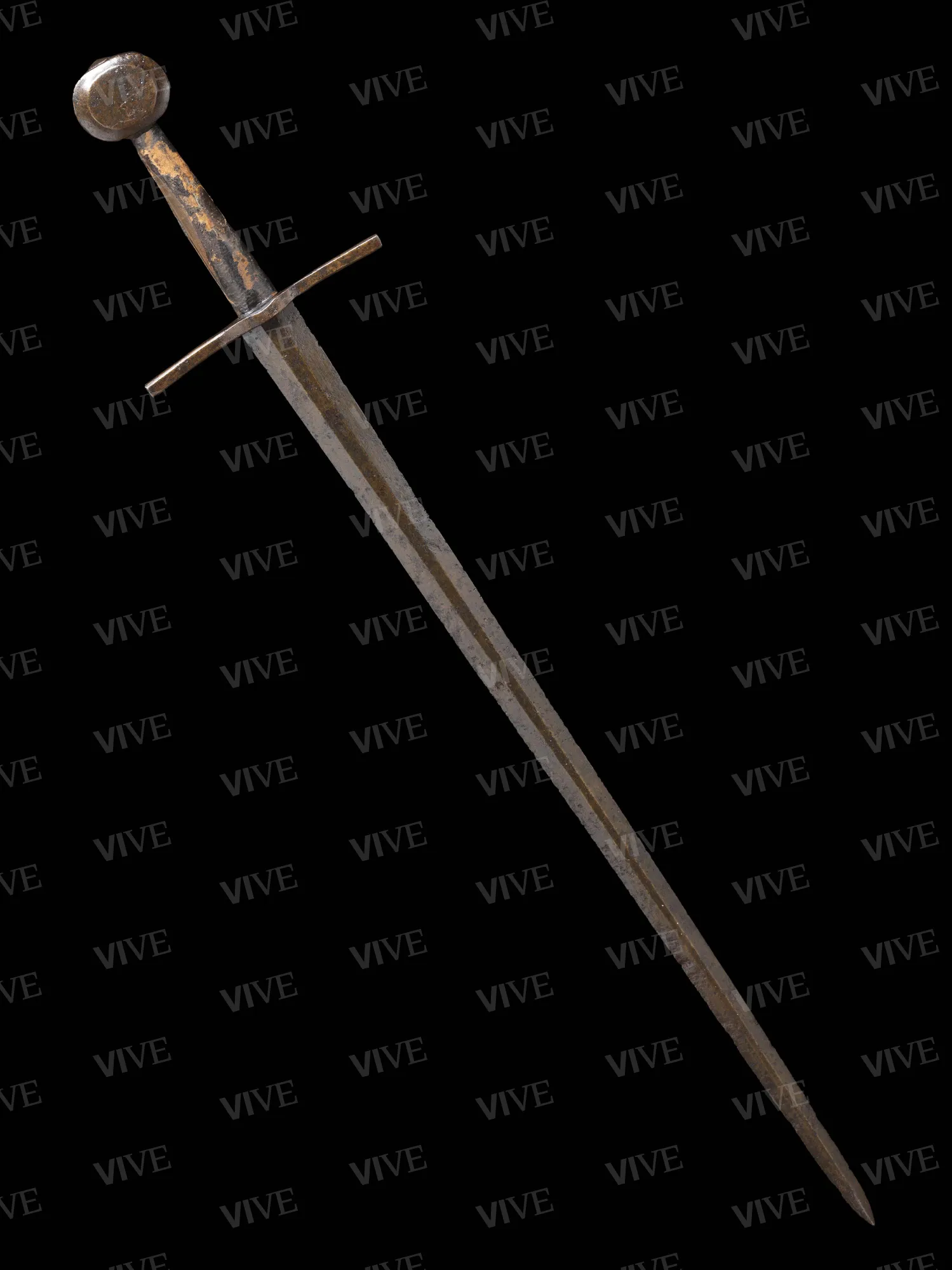 Sword with disc pommel - western European production