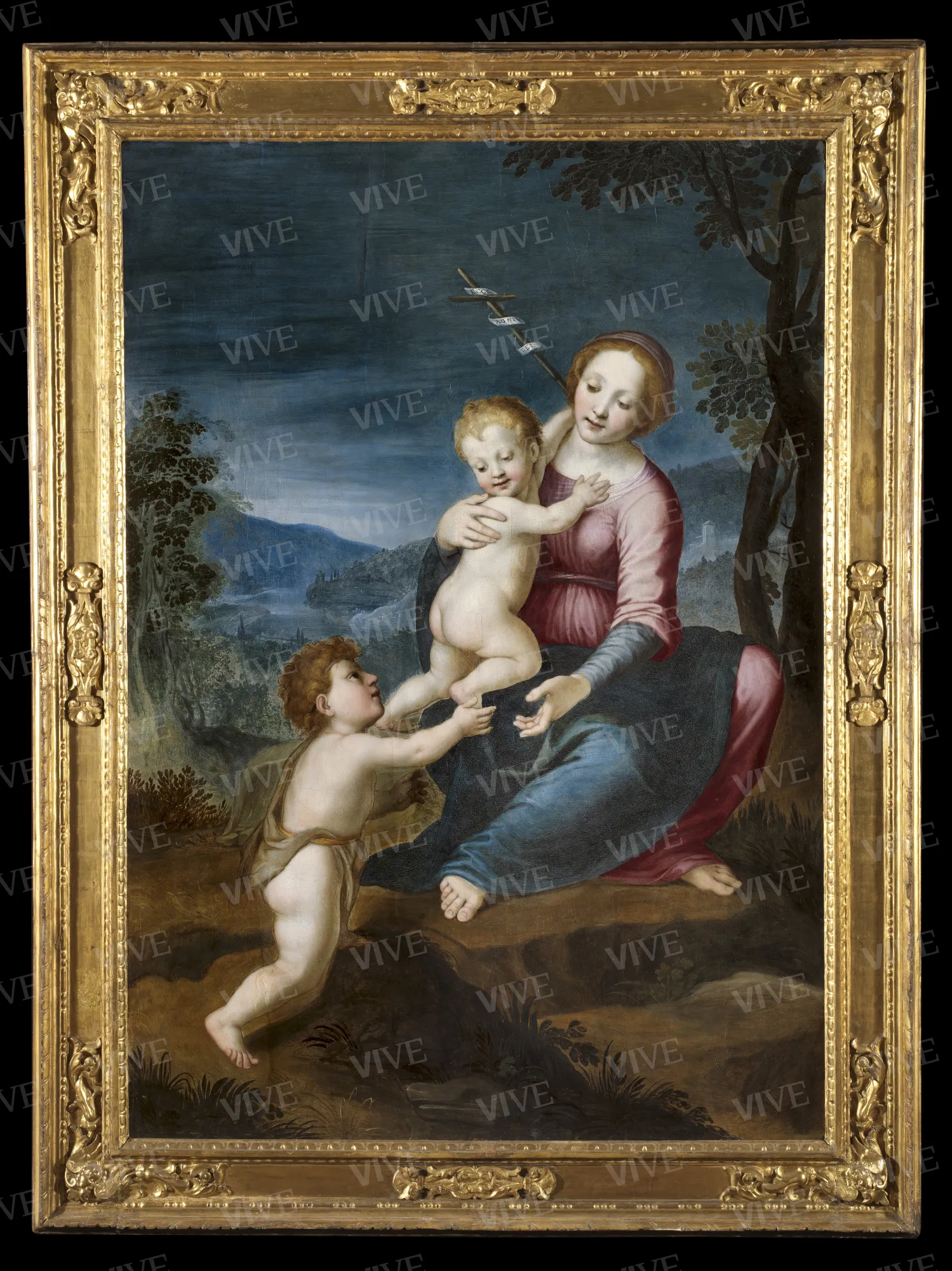Madonna con il Bambino e san Giovannino - Jacopo Torni detto l'Indaco?