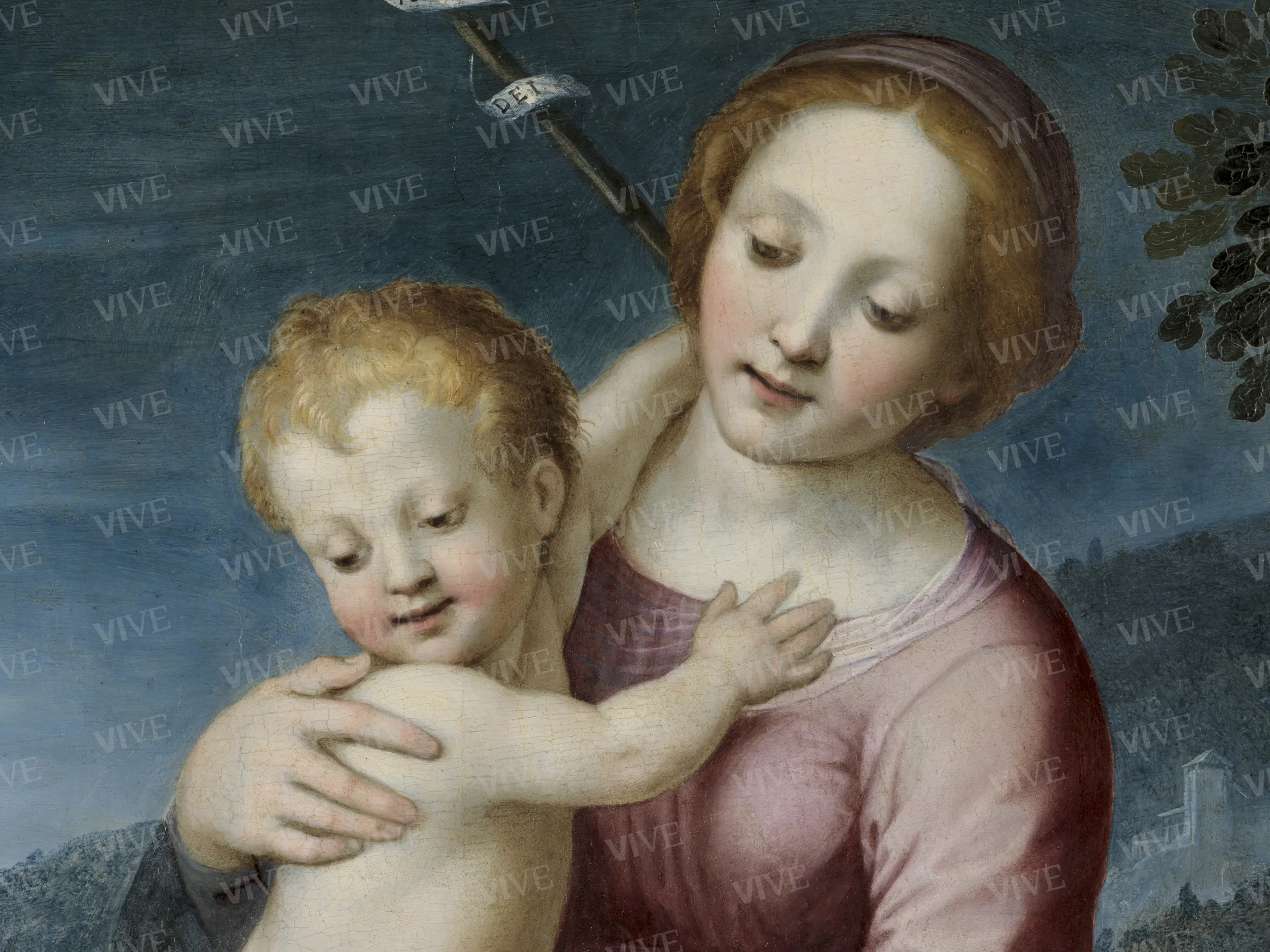 Madonna con il Bambino e san Giovannino - Jacopo Torni detto l'Indaco?
