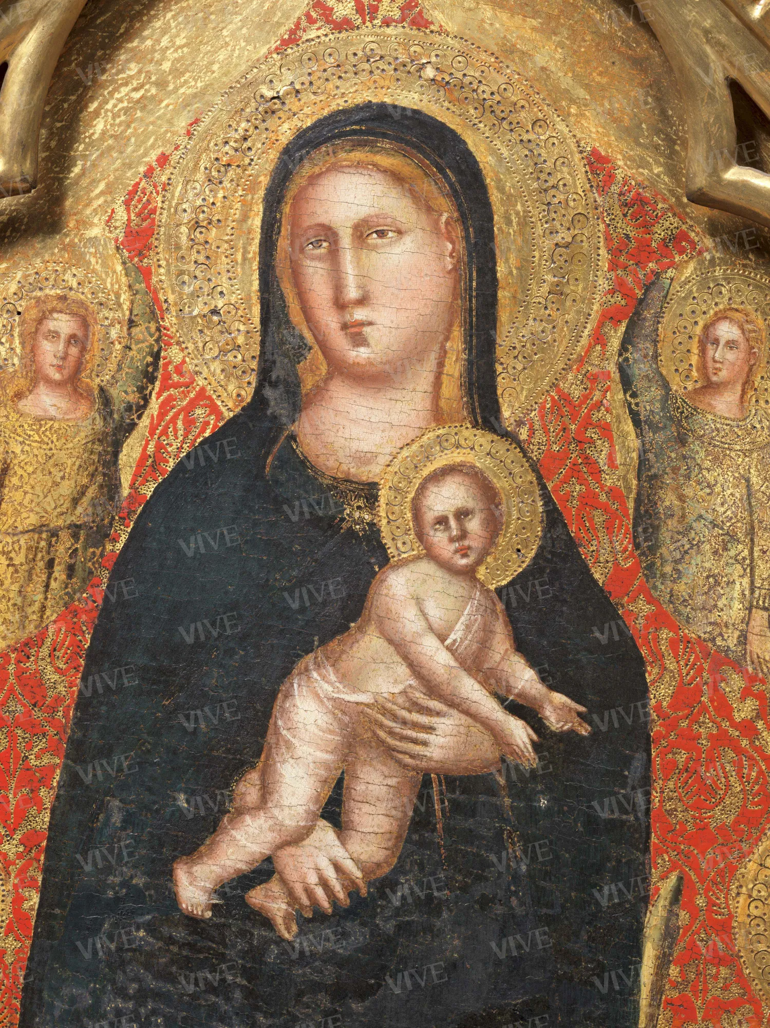 Madonna con Bambino e angeli, san Giuliano (?) e una santa martire - Lorenzo di Bicci