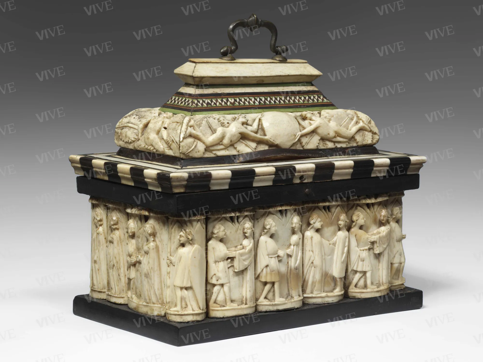 Wedding casket - Embriachi workshop (?); northern Italian workshop; 19th-century restorer