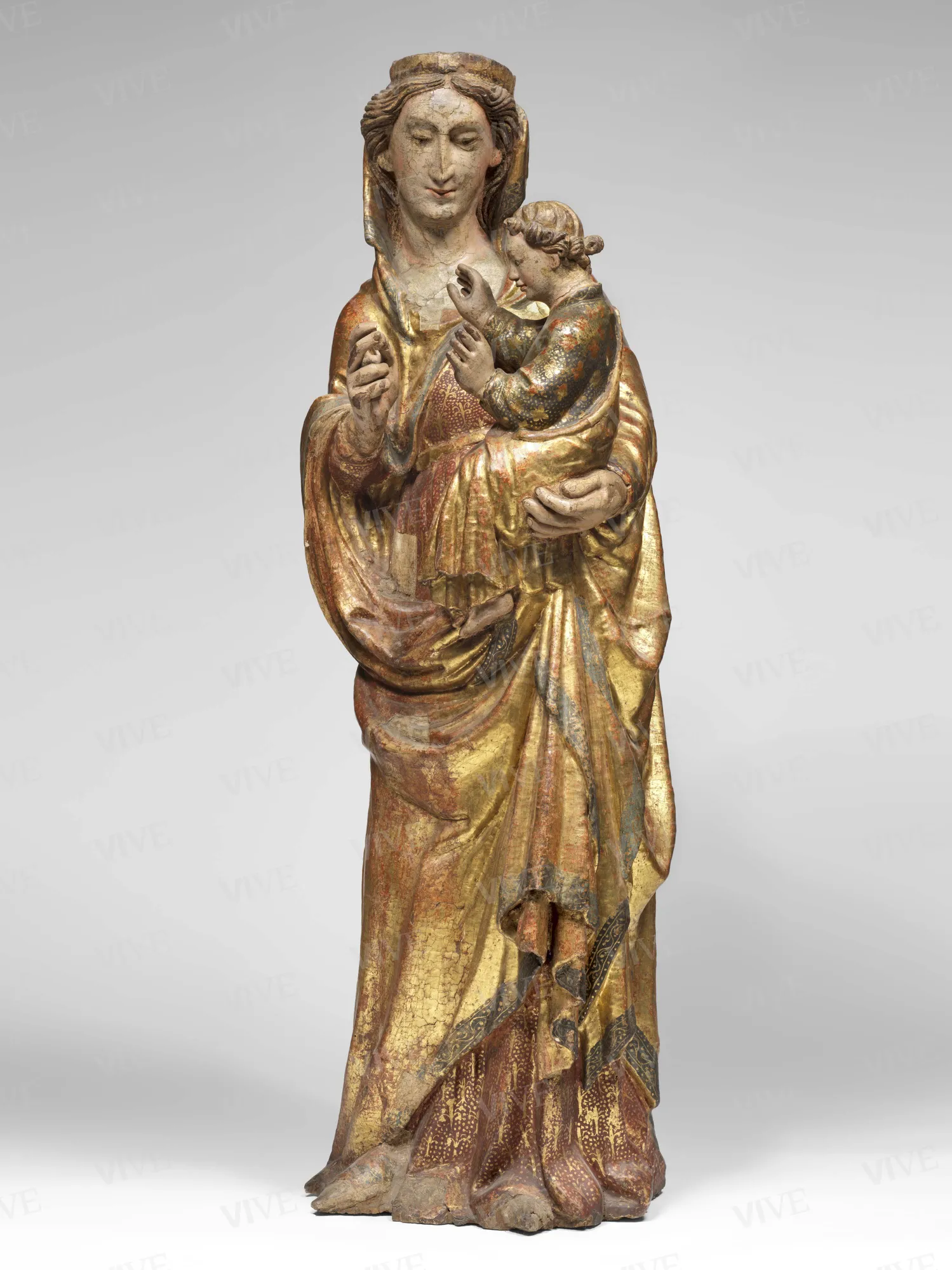 Madonna stante con il Bambino (Madonna di Pacentro) - Scultore abruzzese