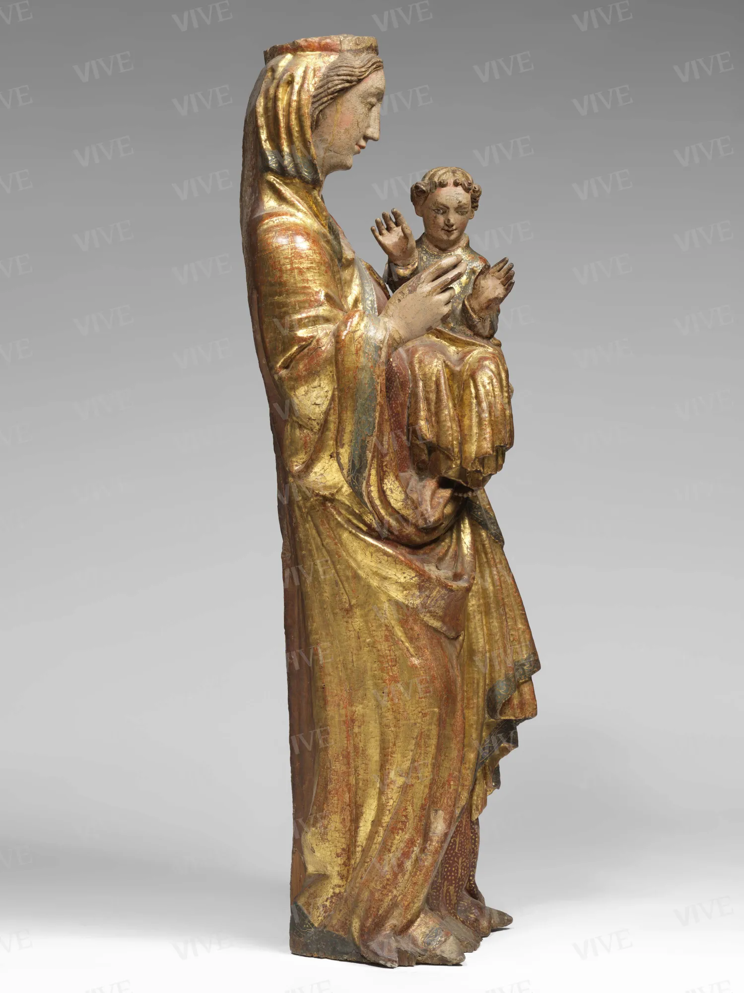 Madonna stante con il Bambino (Madonna di Pacentro) - Scultore abruzzese