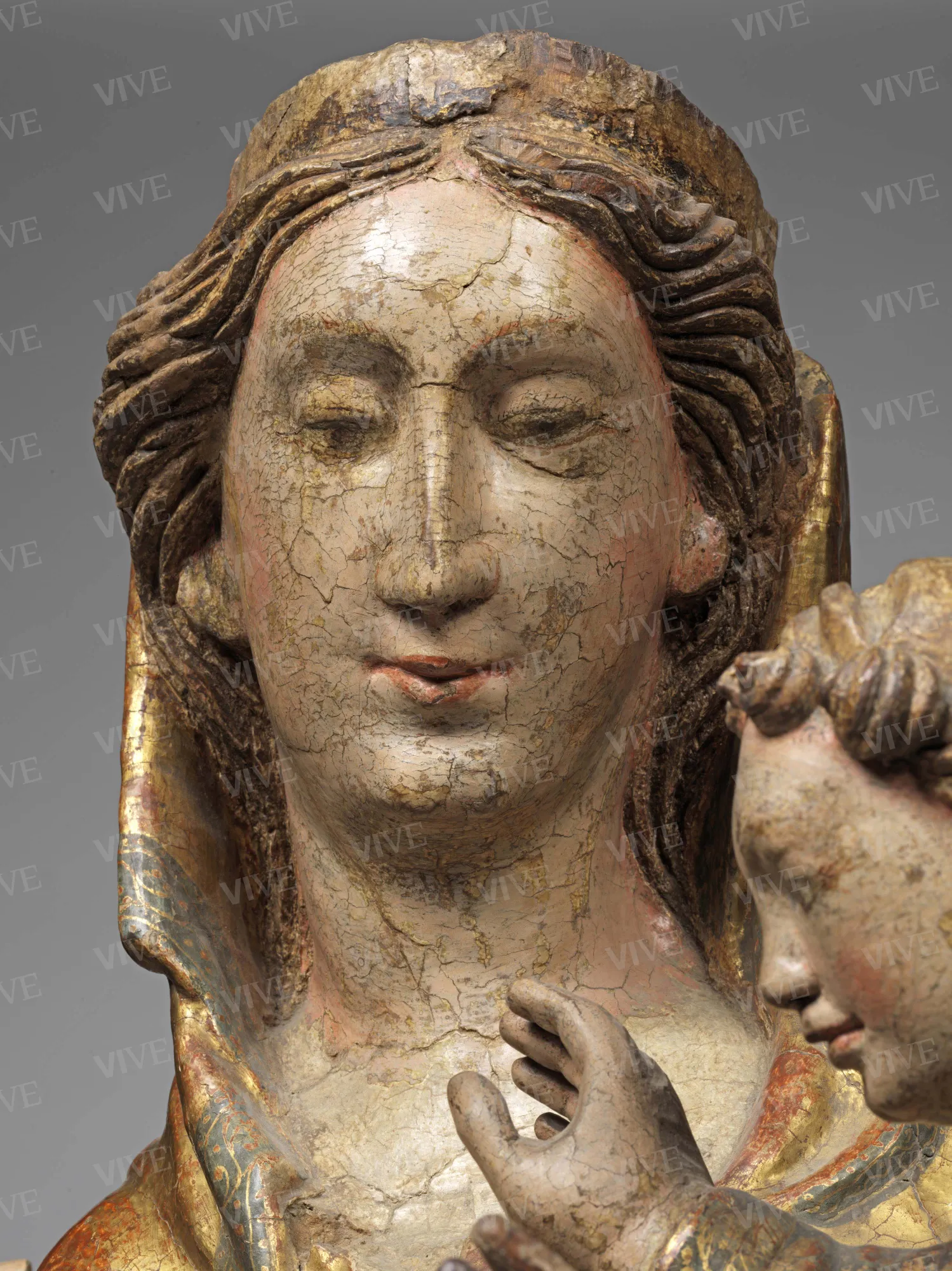 Madonna stante con il Bambino (Madonna di Pacentro) - Scultore abruzzese