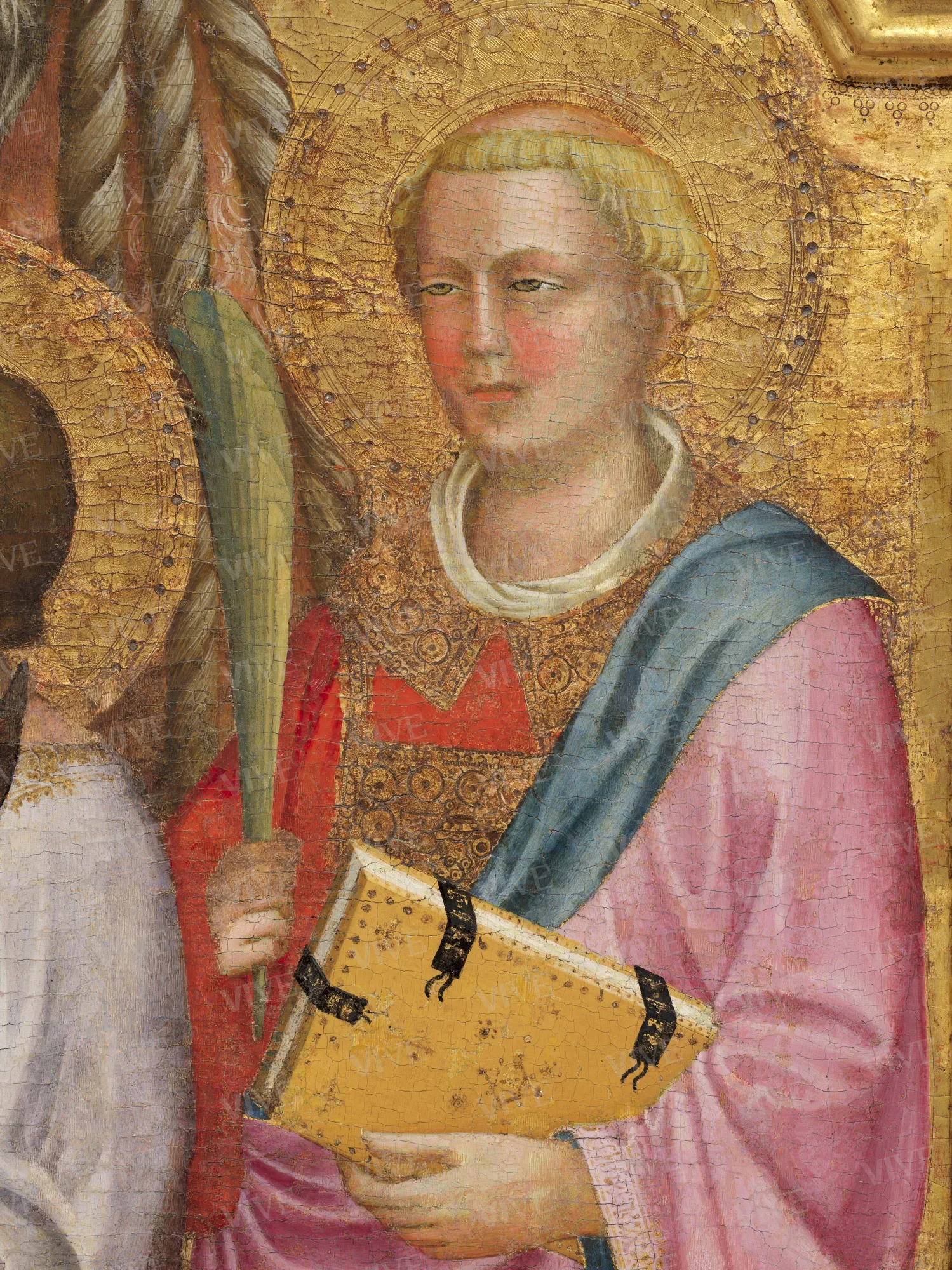Madonna con il Bambino in trono tra due angeli e i santi Giovanni Battista, Pietro, Paolo, Antonio Abate, Michele Arcangelo, Bartolomeo, Onofrio e Lorenzo - Mariotto di Cristofano