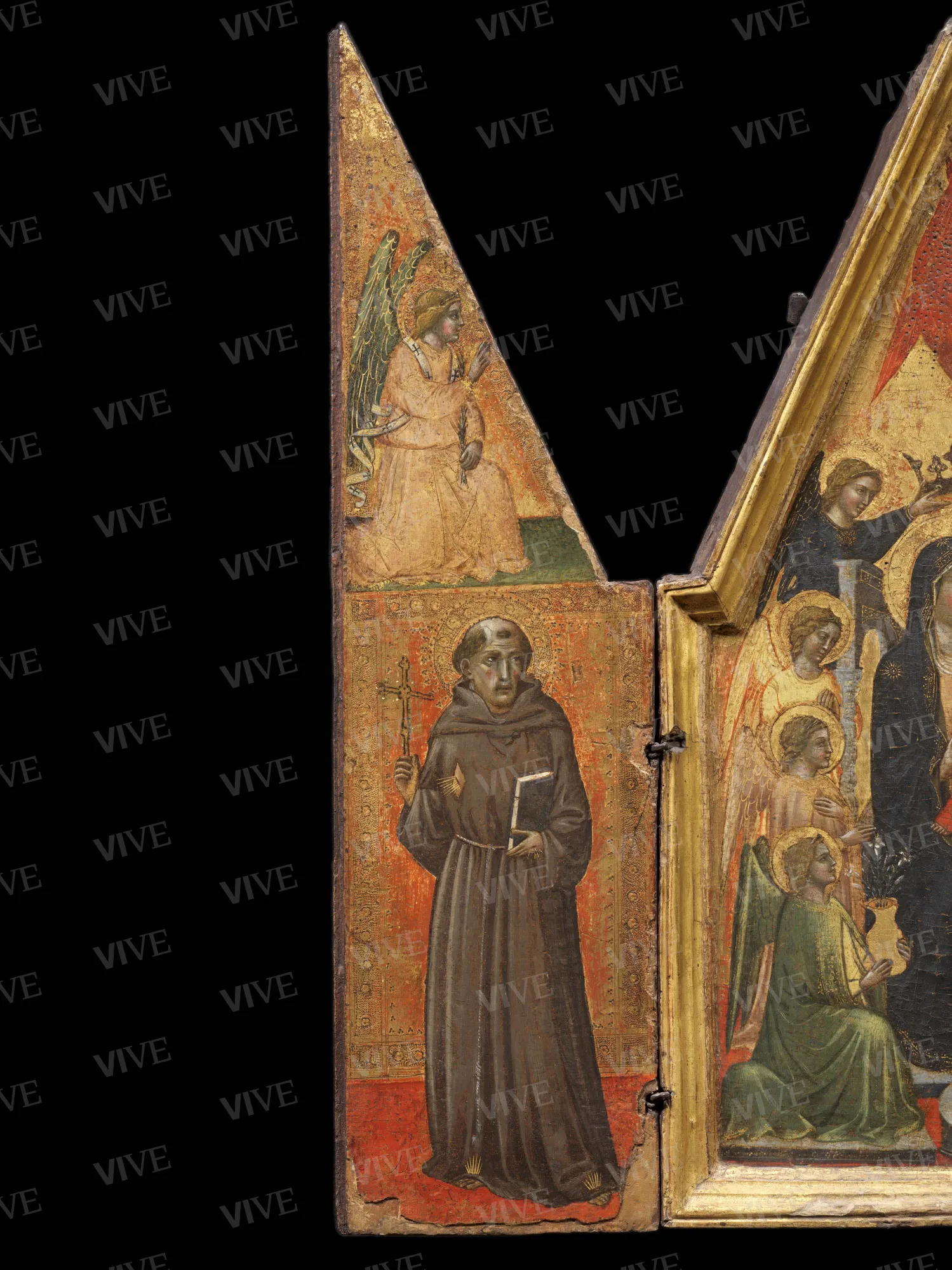 Madonna in trono con il Bambino e angeli  - ambito toscano