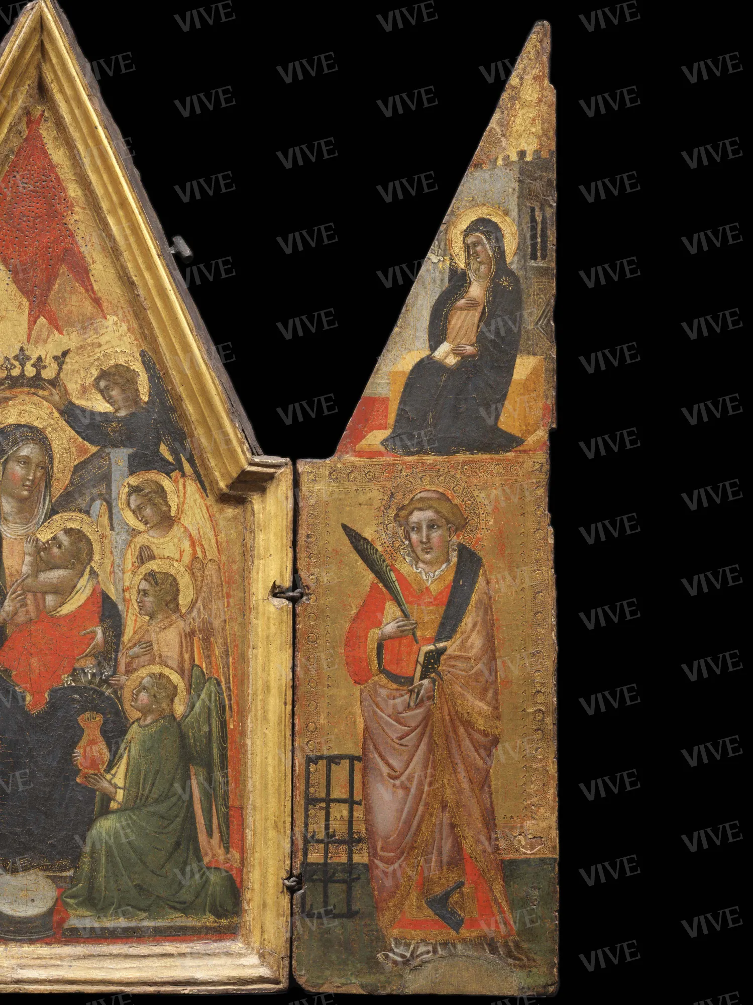 Madonna in trono con il Bambino e angeli  - ambito toscano