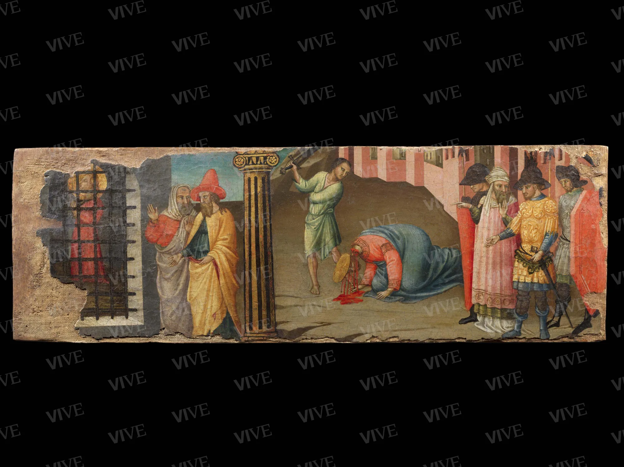Martyrdom of Saint Catherine of Alexandria and Beheading of a Saint - Bicci di Lorenzo