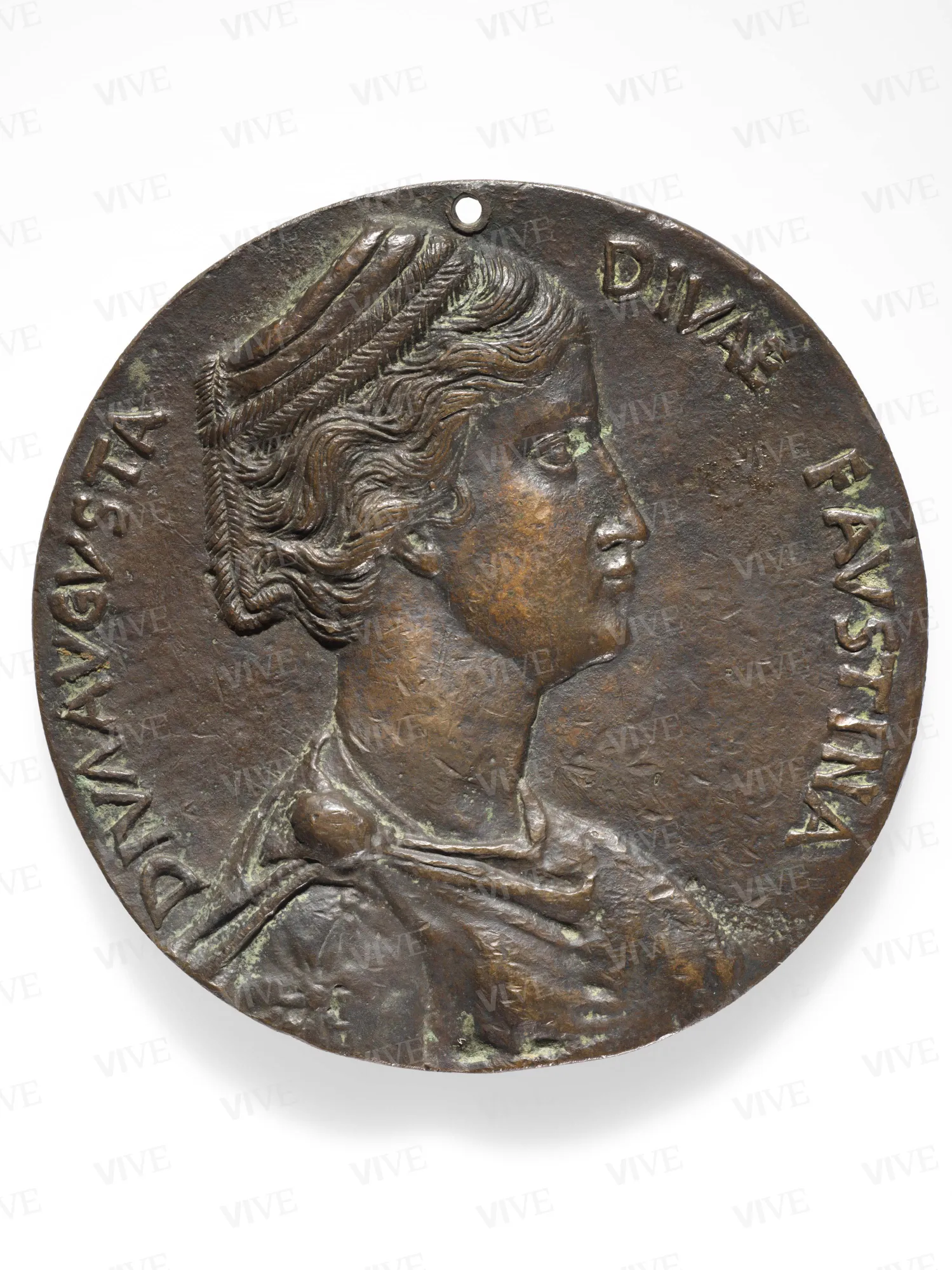 Medaglia con Faustina Maggiore/Antonino Pio e Faustina si stringono le mani - Antonio Averlino detto Filarete