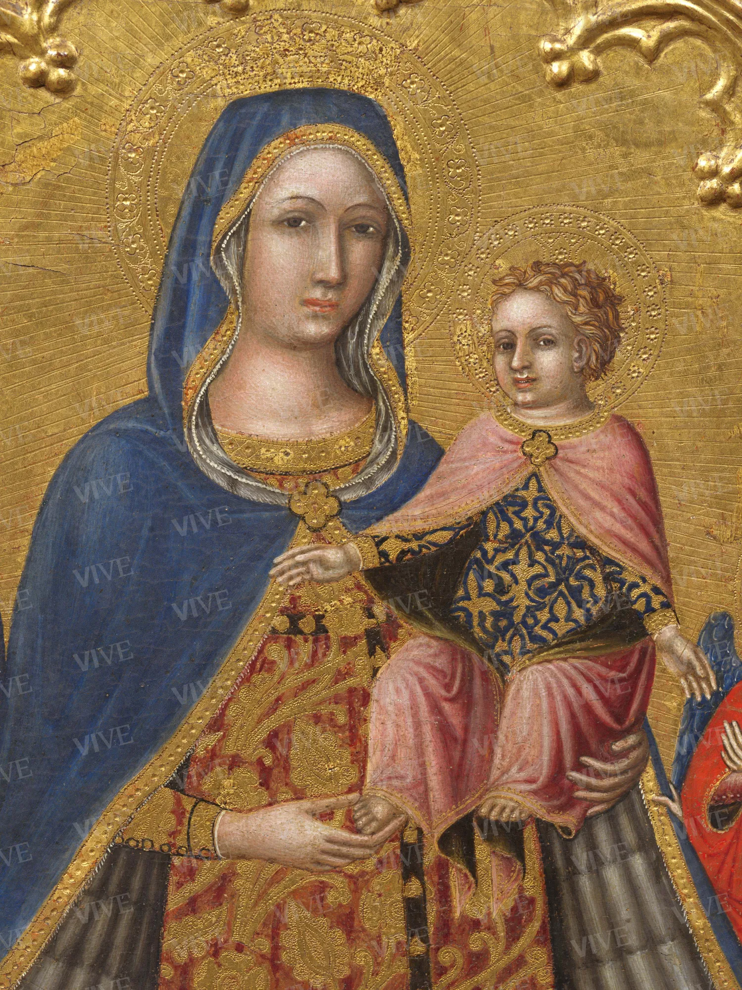 Madonna of Mercy, God the Father shooting arrows (obverse); Saint John the Baptist, Saint Sebastian, and the Risen Christ (reverse) - Staffolo Master