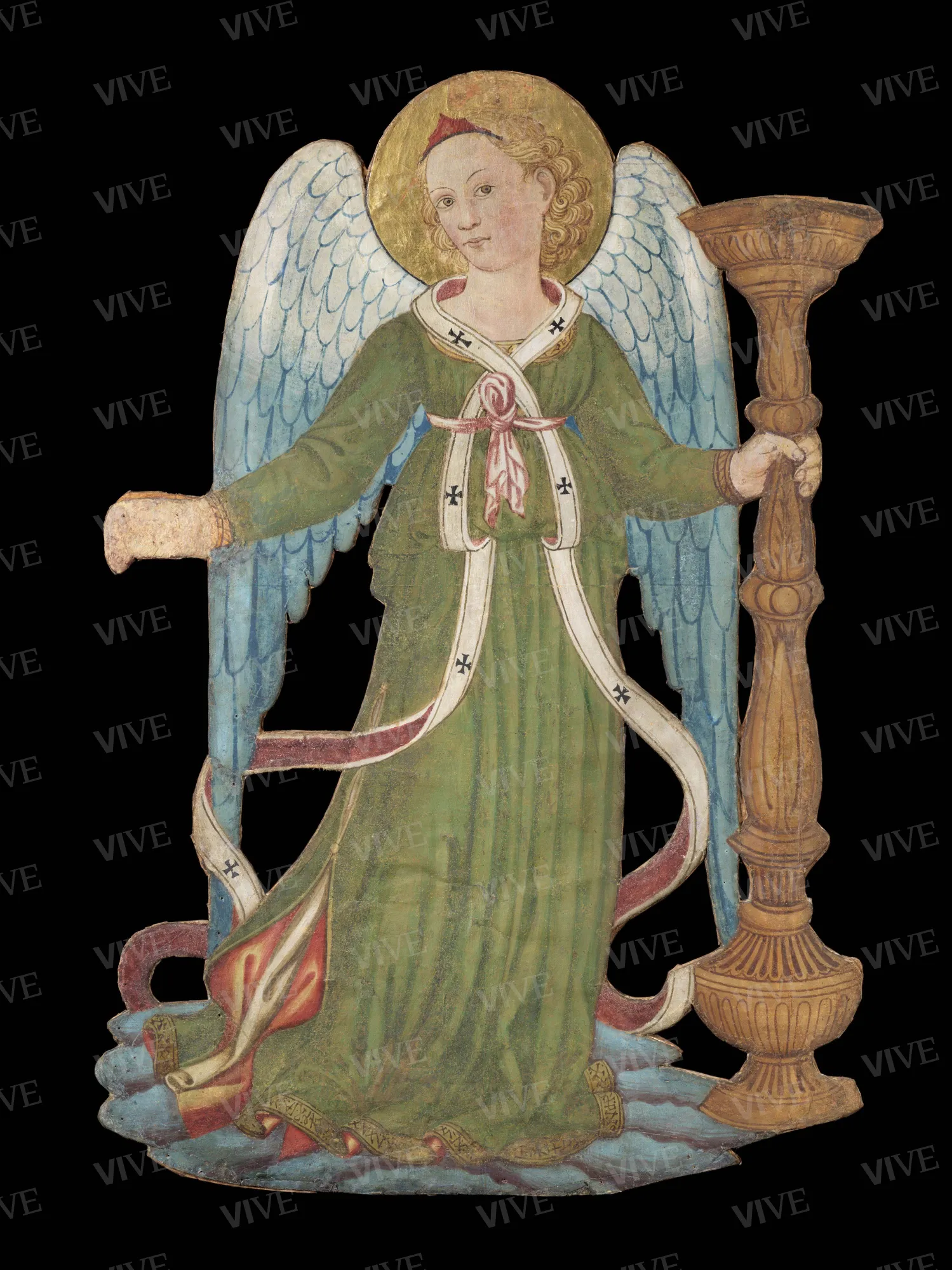 Angeli reggicandelabro - Maestro degli angeli di carta