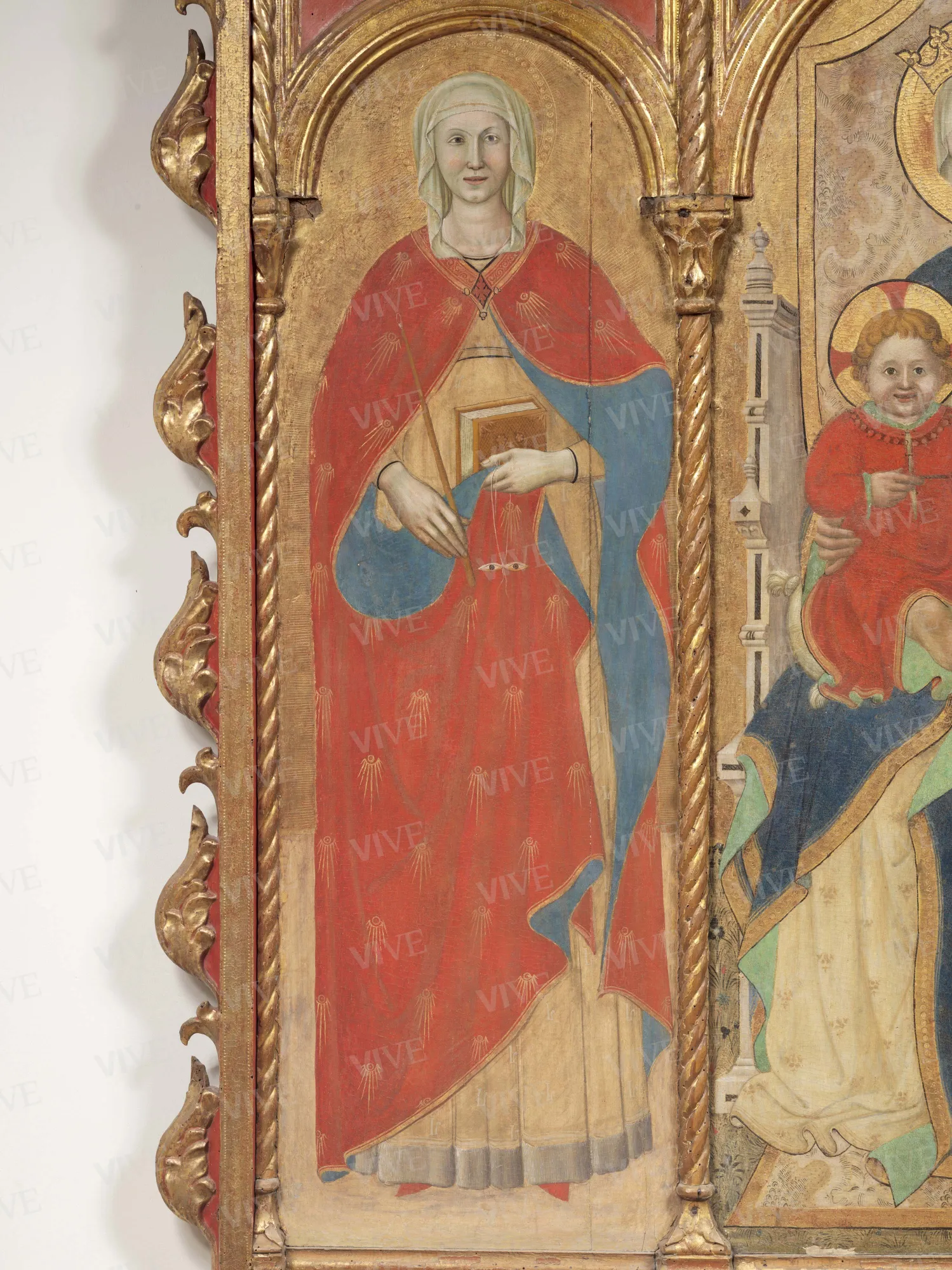 Madonna con il Bambino che mostra gli strumenti della Passione, tra santa Lucia e santa Caterina d'Alessandria; Annunciazione; Dio Padre benedicente, beato Gherardo da Serra de’ Conti e beato Alberto da Sassoferrato - Giovanni Antonio Bellinzoni da Pesaro