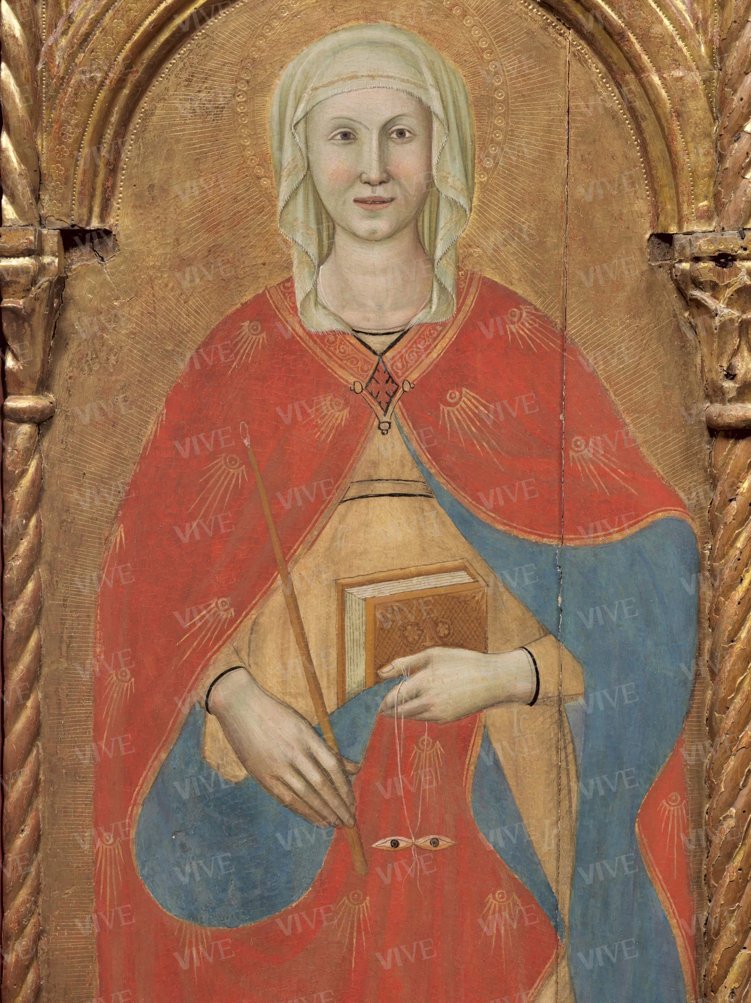 Madonna con il Bambino che mostra gli strumenti della Passione, tra santa Lucia e santa Caterina d'Alessandria; Annunciazione; Dio Padre benedicente, beato Gherardo da Serra de’ Conti e beato Alberto da Sassoferrato - Giovanni Antonio Bellinzoni da Pesaro